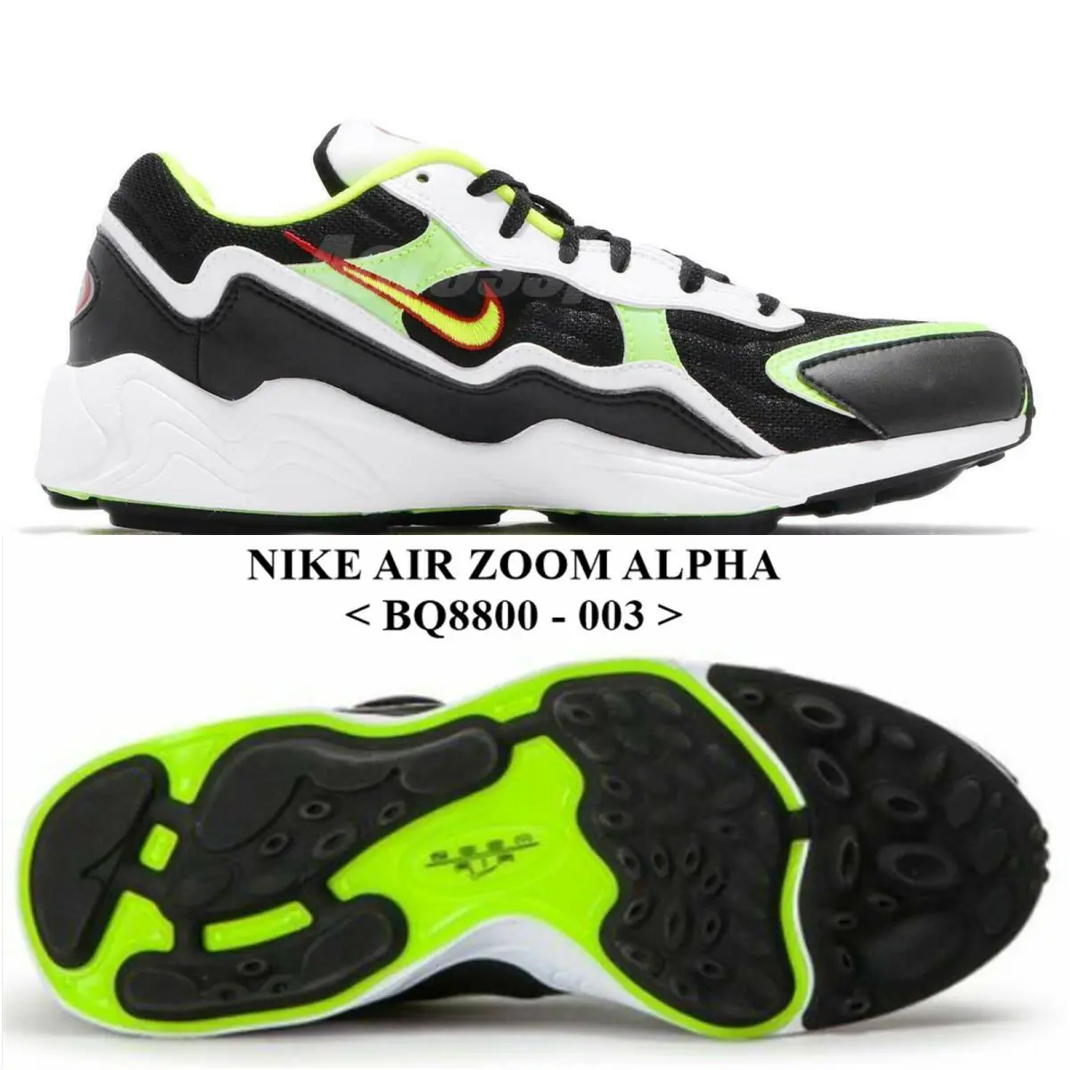 Nike Air Zoom Alpha BQ8800 - 003 Unisex Adult Running Shoes NO Lid - Black, Manufacturer: BLACK/VOLT-HABANERO RED-WHITE
