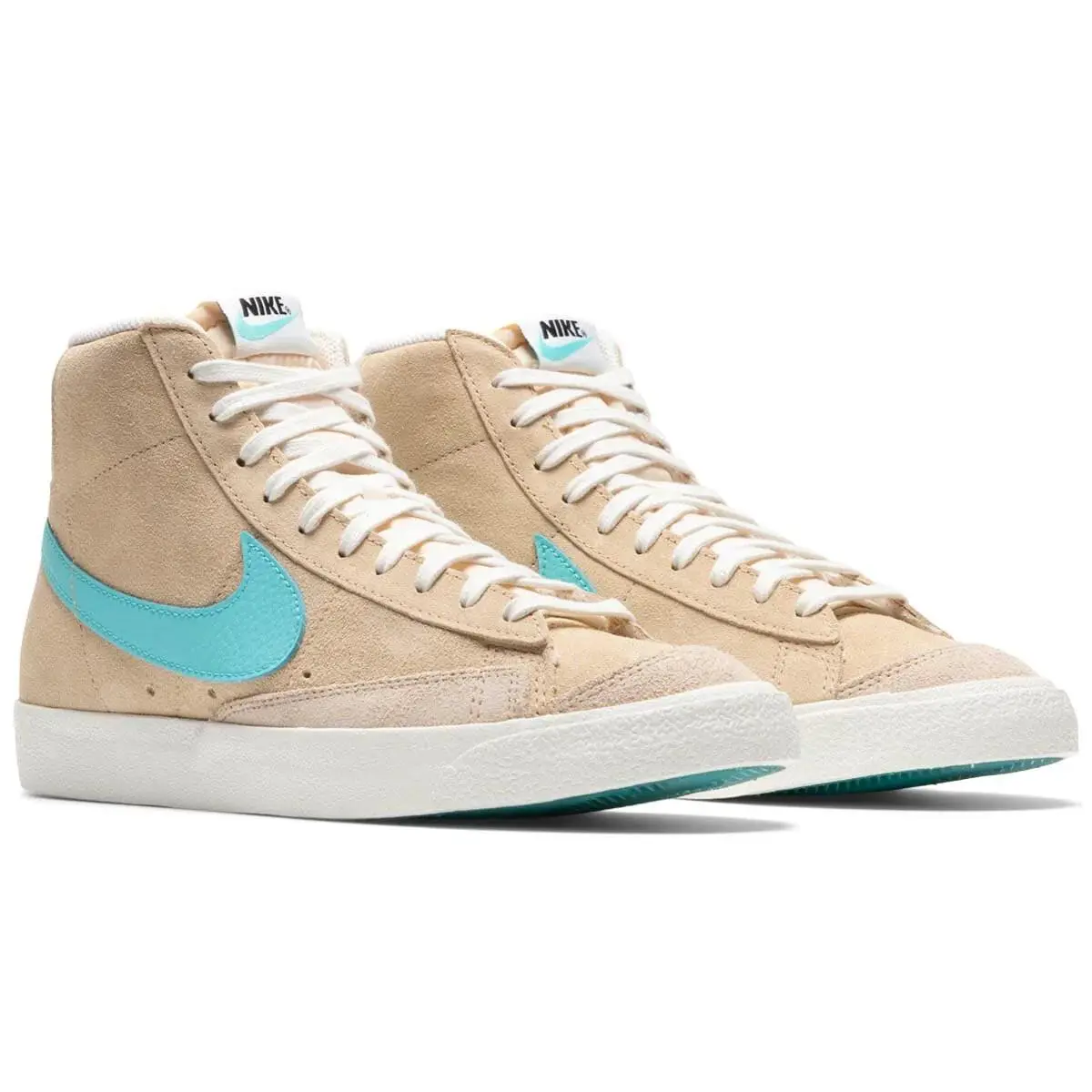 Nike Men`s Blazer Mid 77 FJ4414-200 Desert Ore/light Aqua Sz 9.5 10 10.5 Box - Desert Ore/Light Aqu