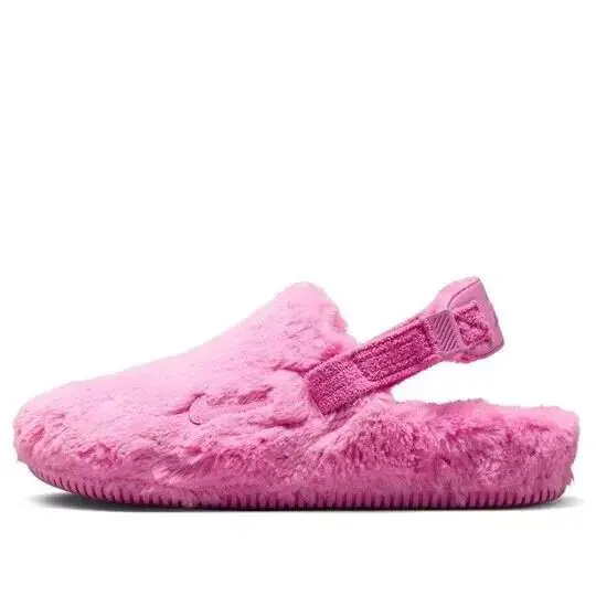 Nike Calm Mule Slide Fur Playful Pink FZ3119-600 Unisex Multiple Sizes - Pink