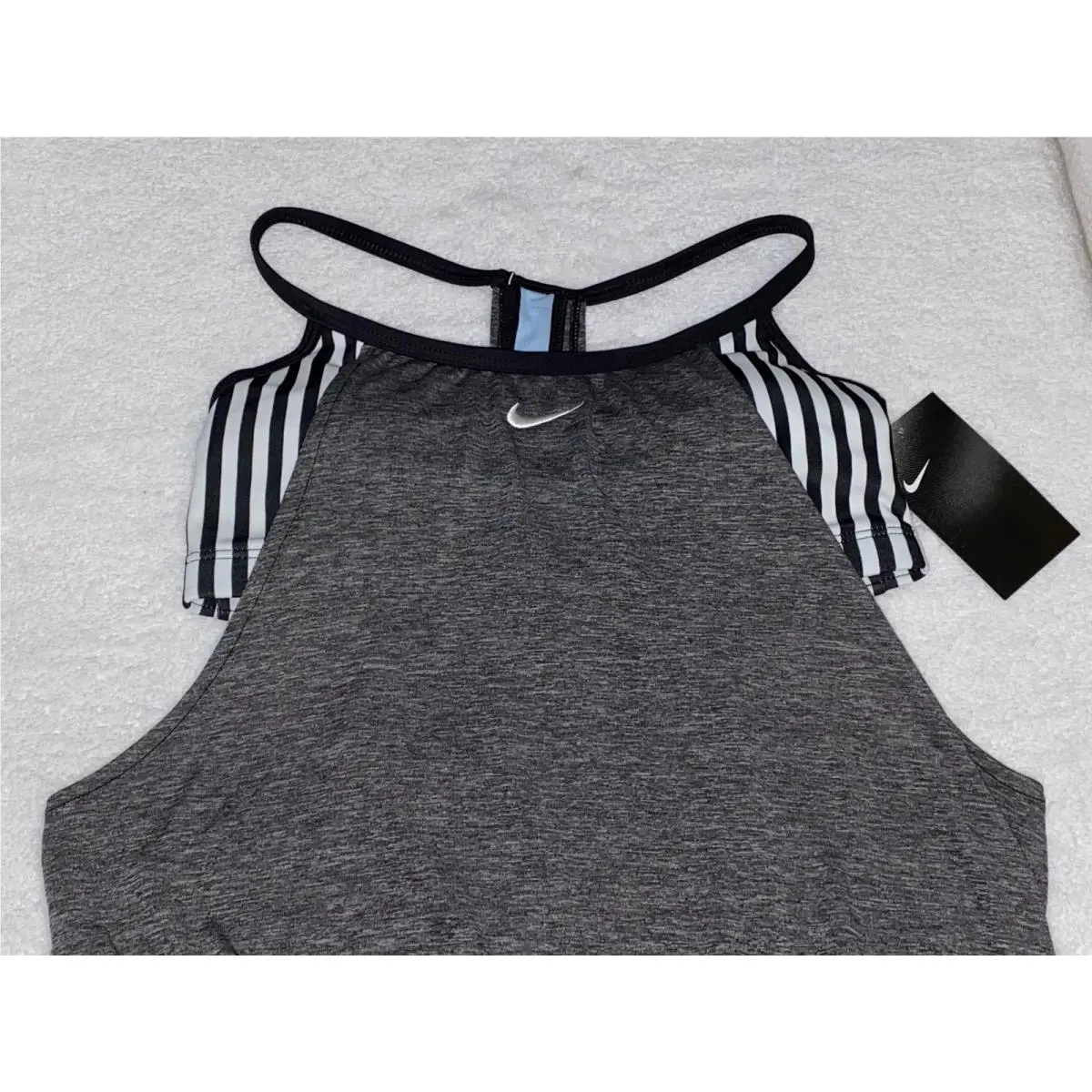 Nike clothing - NIKE Layered Heather Tankini 2 Pc Swim Suit - NESSA397 - Gray 3