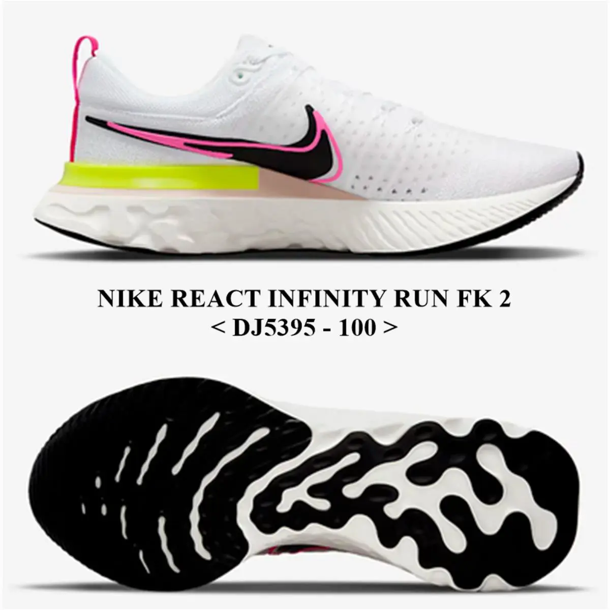 Nike React Infinity Run FK 2 DJ5395-100 Men`s Shoes W/originalbox- NO Lid - White
