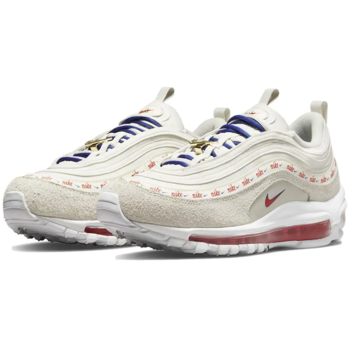 Nike Women`s Air Max 97 SE `first Use` Shoes Sneakers DC4013-001 - Light Bone/University Red