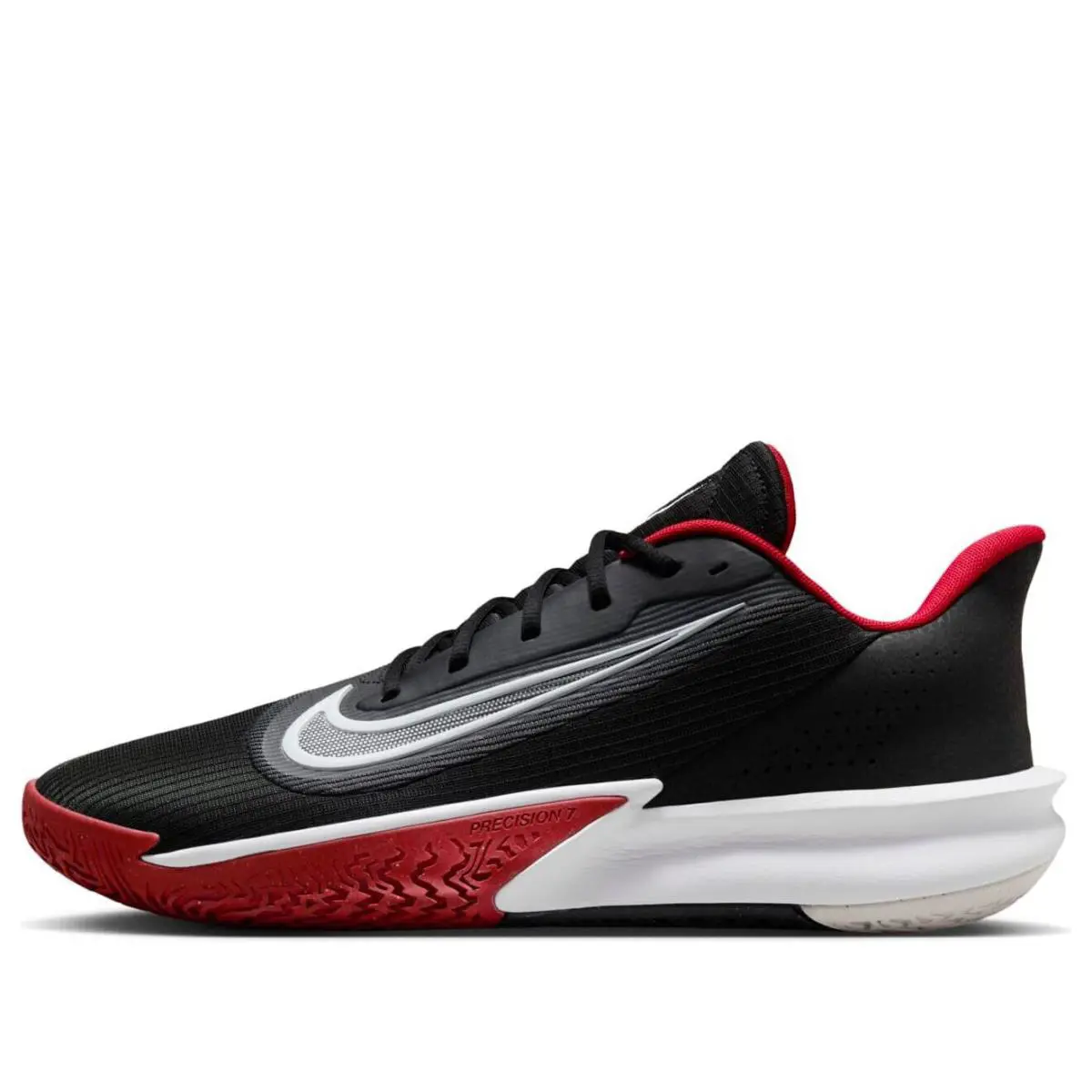 Nike Men`s Precision Vii Black/white/red Basketball Shoes FN4322-002 - Black