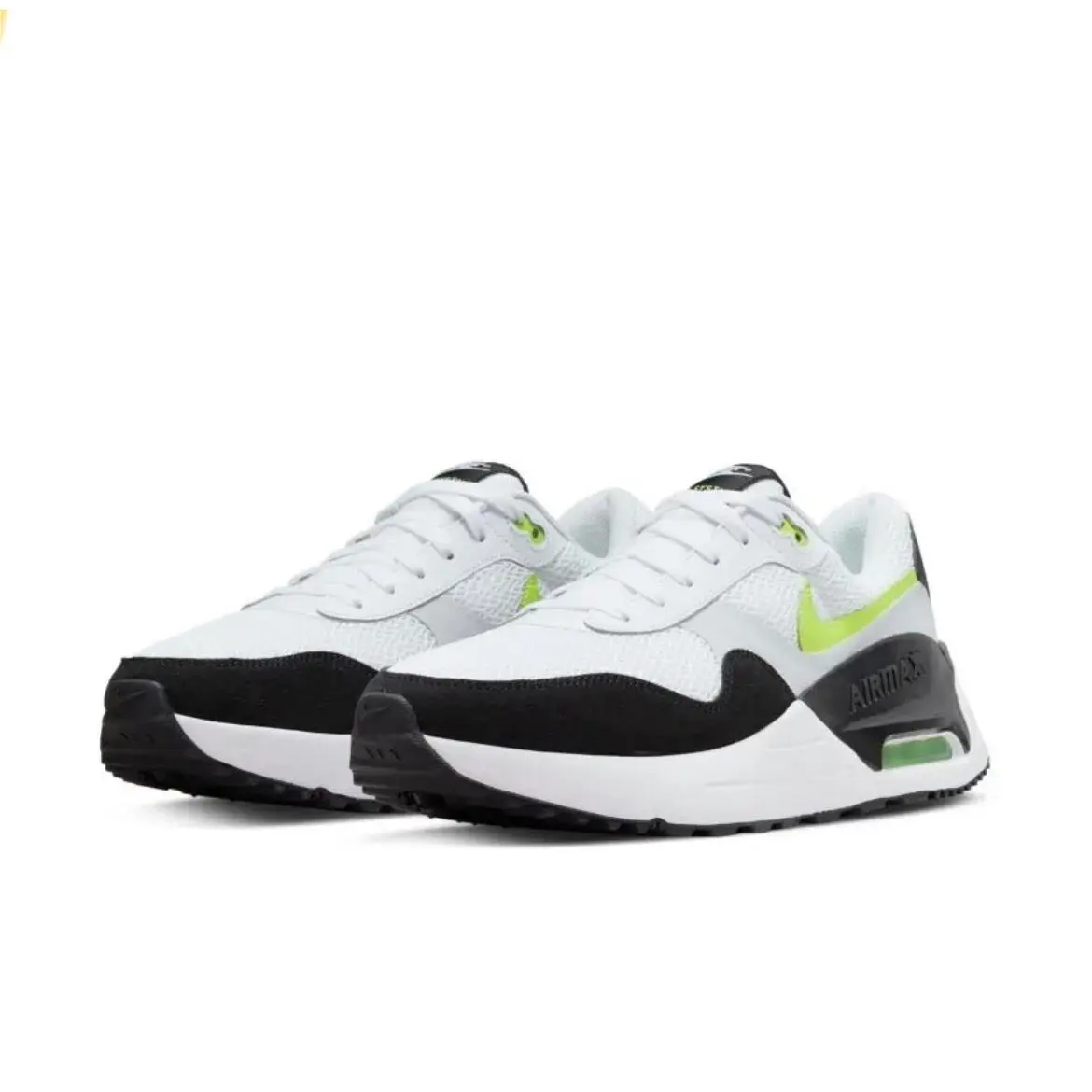 Nike Air Max Systm Men`s White Black Green DM9537-100 Athletic Sneaker Shoes