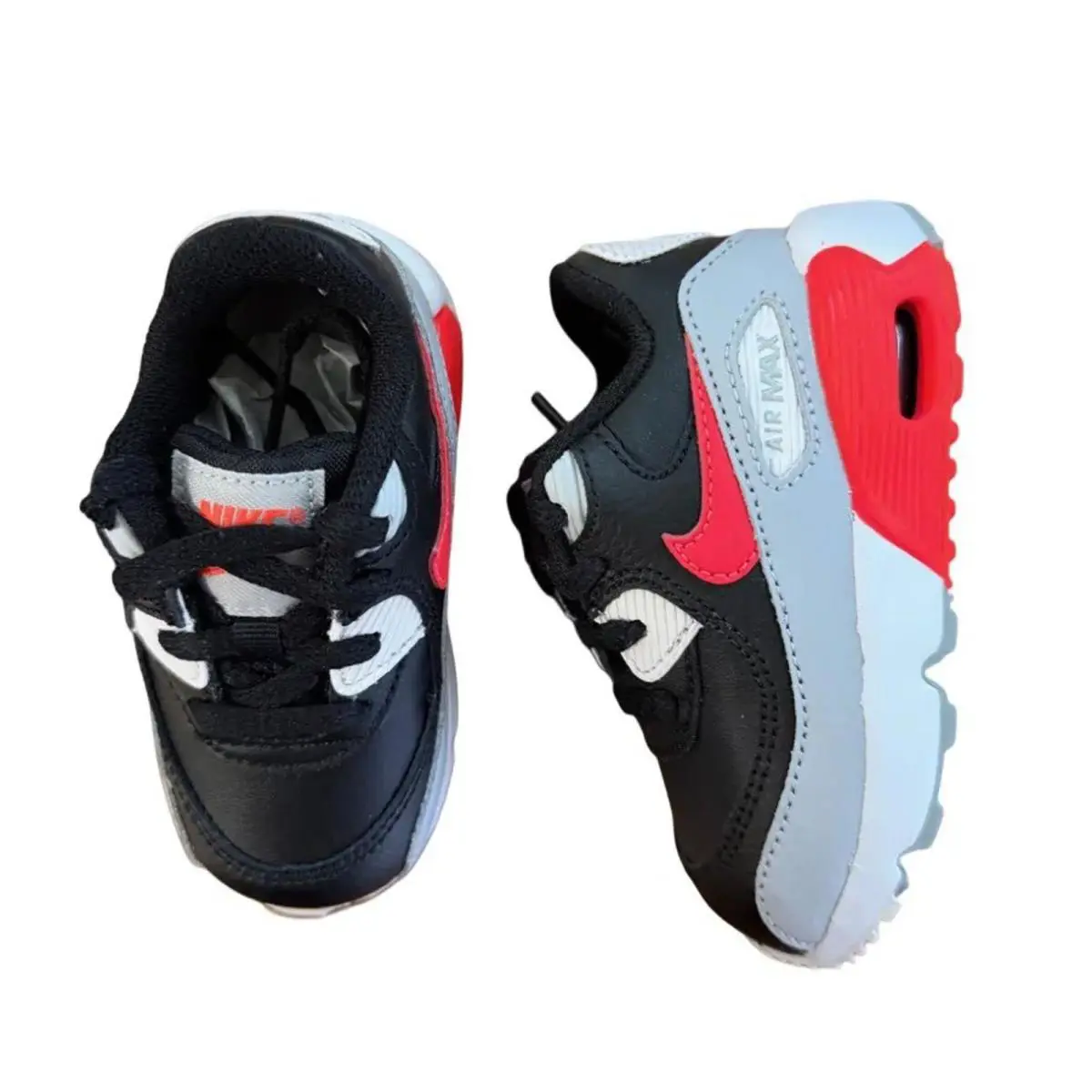Nike shoes - Nike Air Max 90 LTR (TD) - 833416 024 - Wolf Grey/Bright Crimson-Black 0