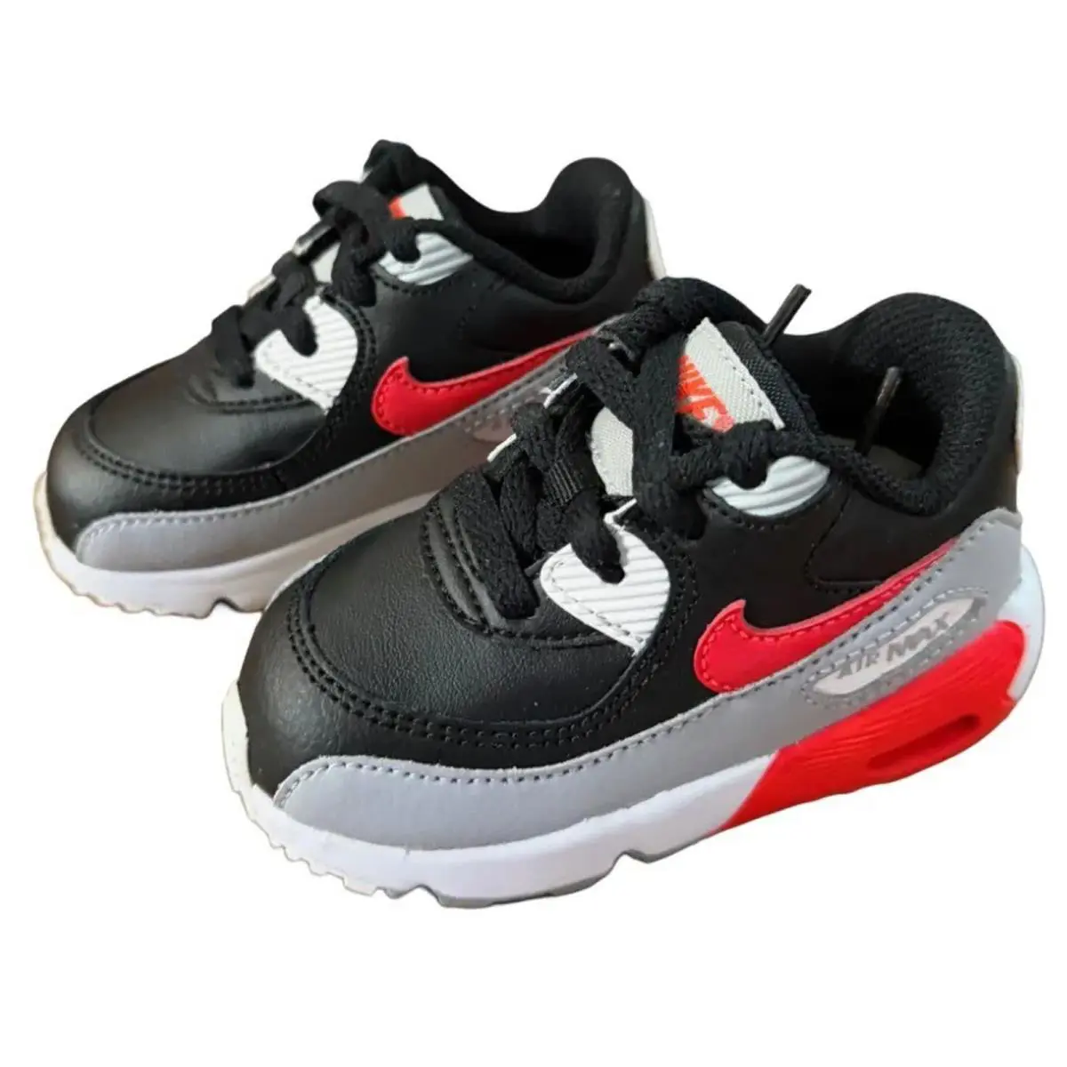 Nike shoes - Nike Air Max 90 LTR (TD) - 833416 024 - Wolf Grey/Bright Crimson-Black 4
