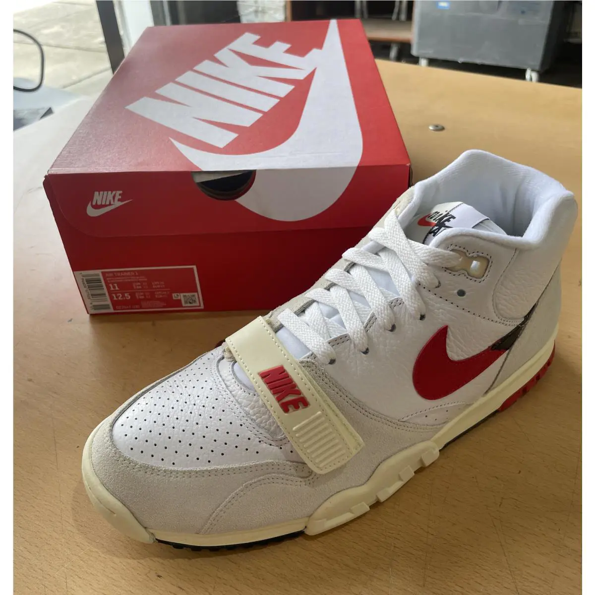 Nike shoes - Nike Air Trainer 1 - Air Trainer - DZ2547-100 - White / Black / Coconut Milk / University Red 0