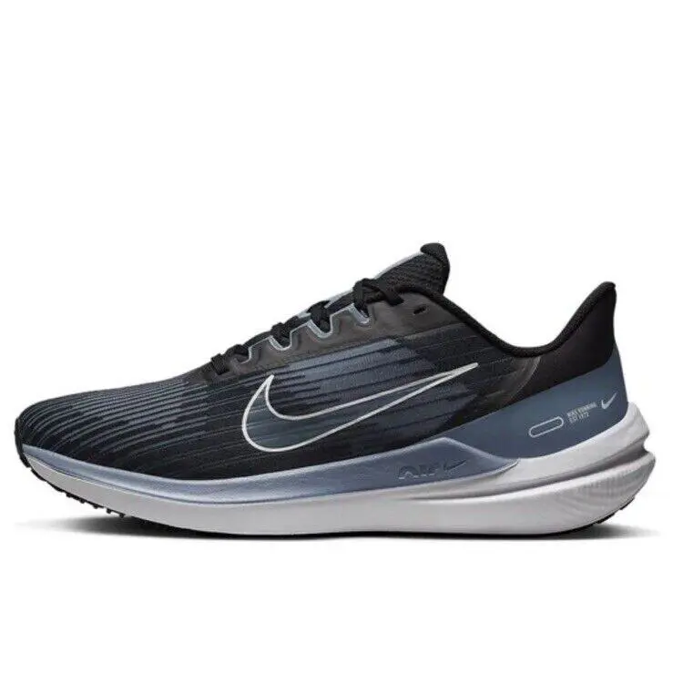 Nike Mens Air Winflo 9 Running Shoes DD6203 008 - BLACK/WHITE ASHEN SLATE
