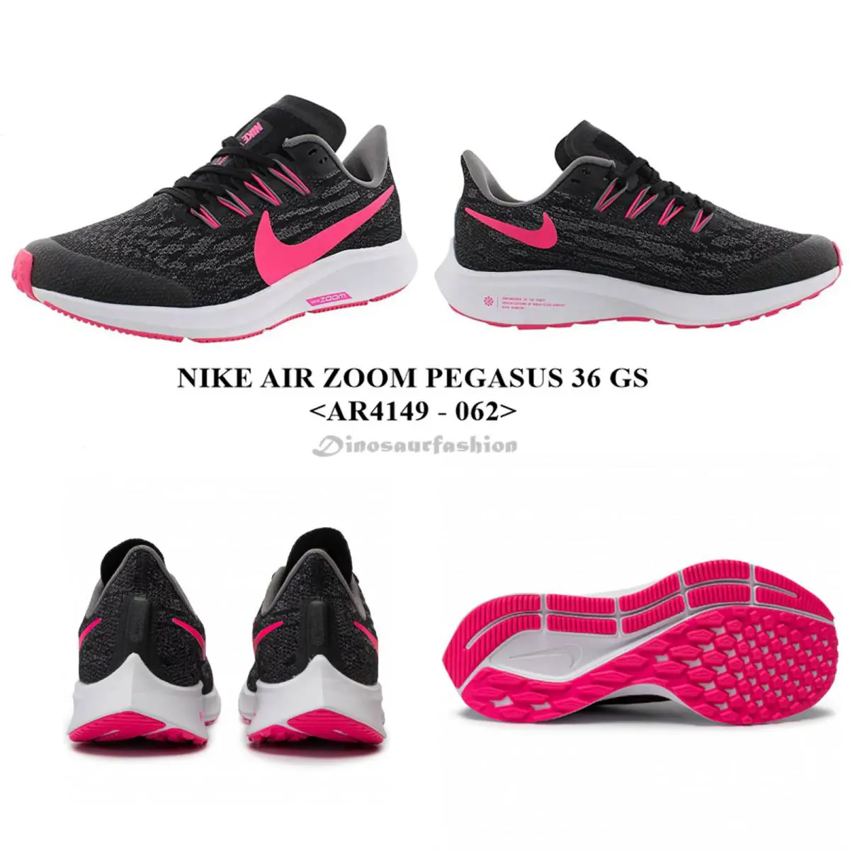Nike shoes - Nike Air Zoom Pegasus 36 - BLACK/HYPER PINK-GUNSMOKE 7