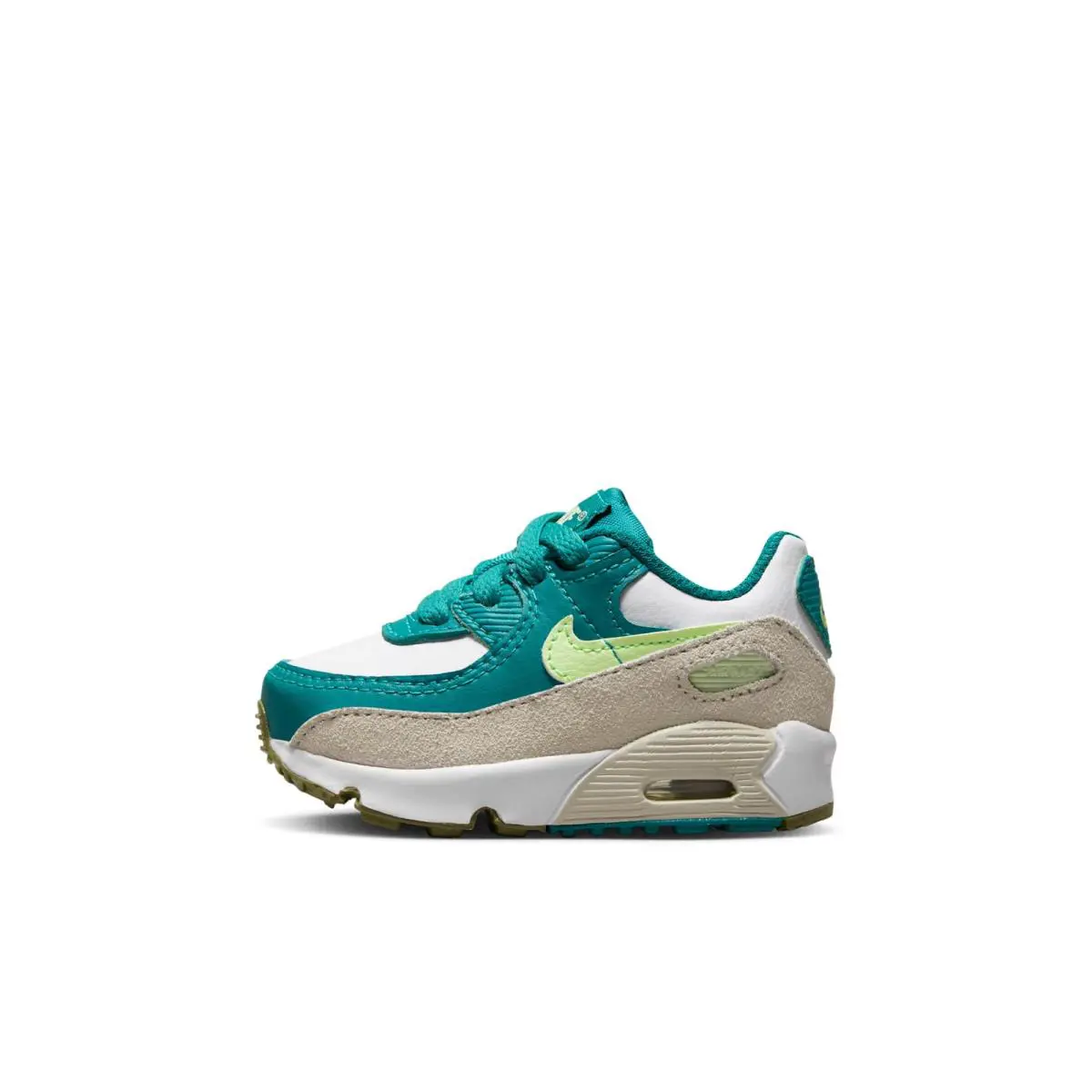CD6868-124 Toddlers Nike Air Max 90 `bright Spruce Barely Volt` TD - White/Bright Spruce/Phantom/Barely Volt