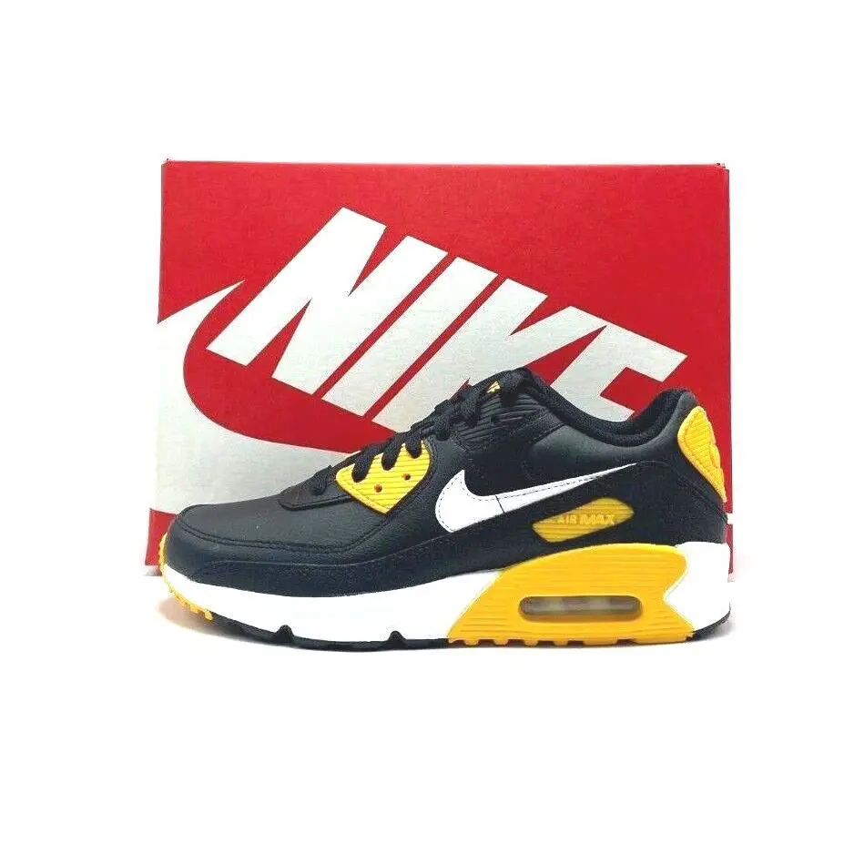 Youth Grade-school Boy Nike Air Max 90 Ltr GS Black/yellow CD6864 026 - Black