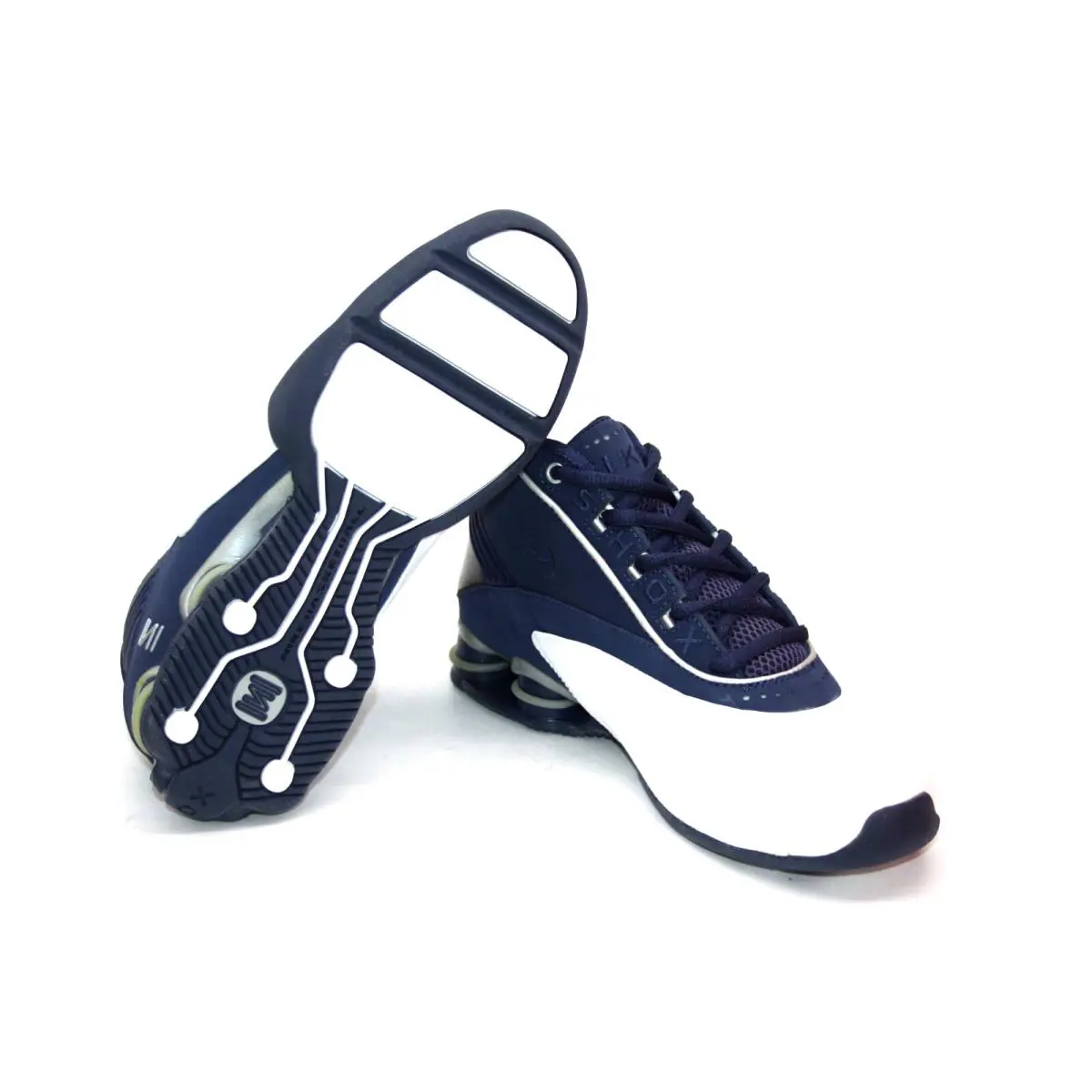 Nike shoes - NIKE SHOX STATUS - SHOX STATUS - MIDNIGHT NAVY/METALLIC SILVER 6
