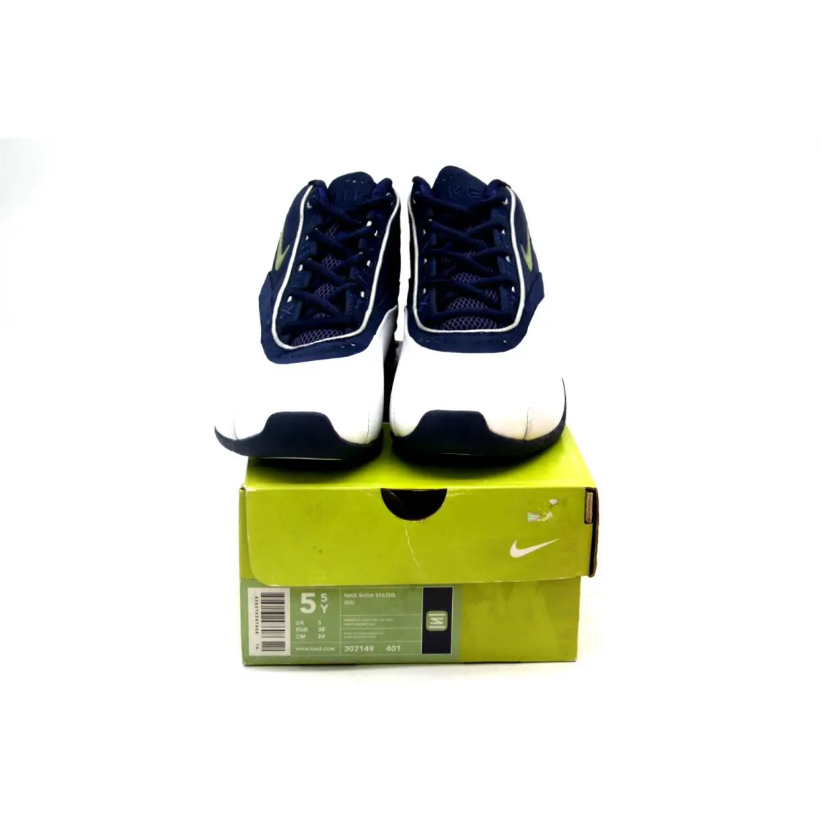 Nike shoes - NIKE SHOX STATUS - SHOX STATUS - MIDNIGHT NAVY/METALLIC SILVER 7
