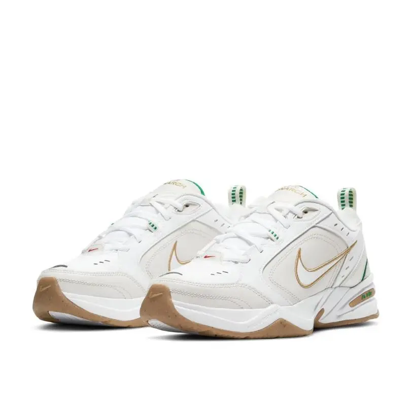 Nike Air Monarch IV Men White Green 103 Walking Shoe