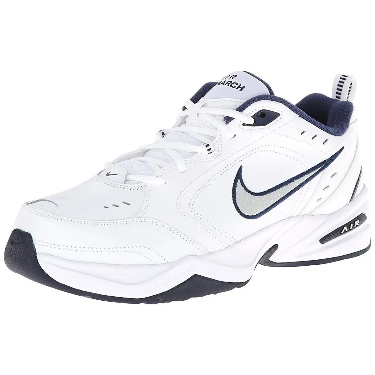 Men`s Nike Air Monarch IV Wide 4E White/metallic Silver 416355 102 - White/Metallic Silver