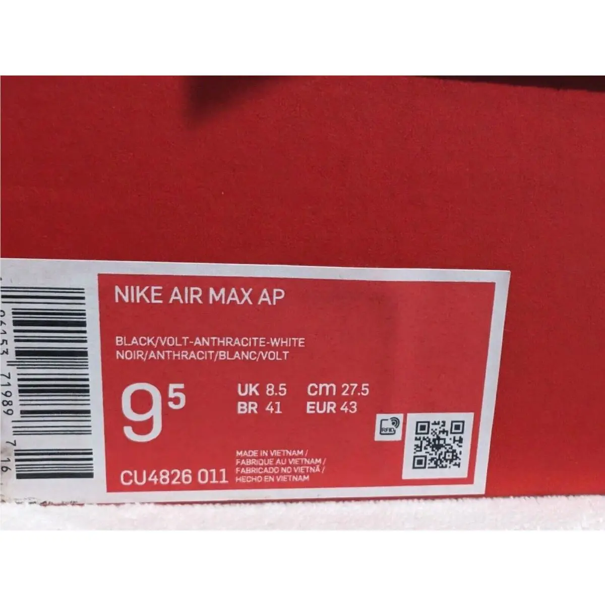 Nike shoes - Nike Air Max AP - Air Max - CU4826-011 - Black/Volt/Anthracite 7