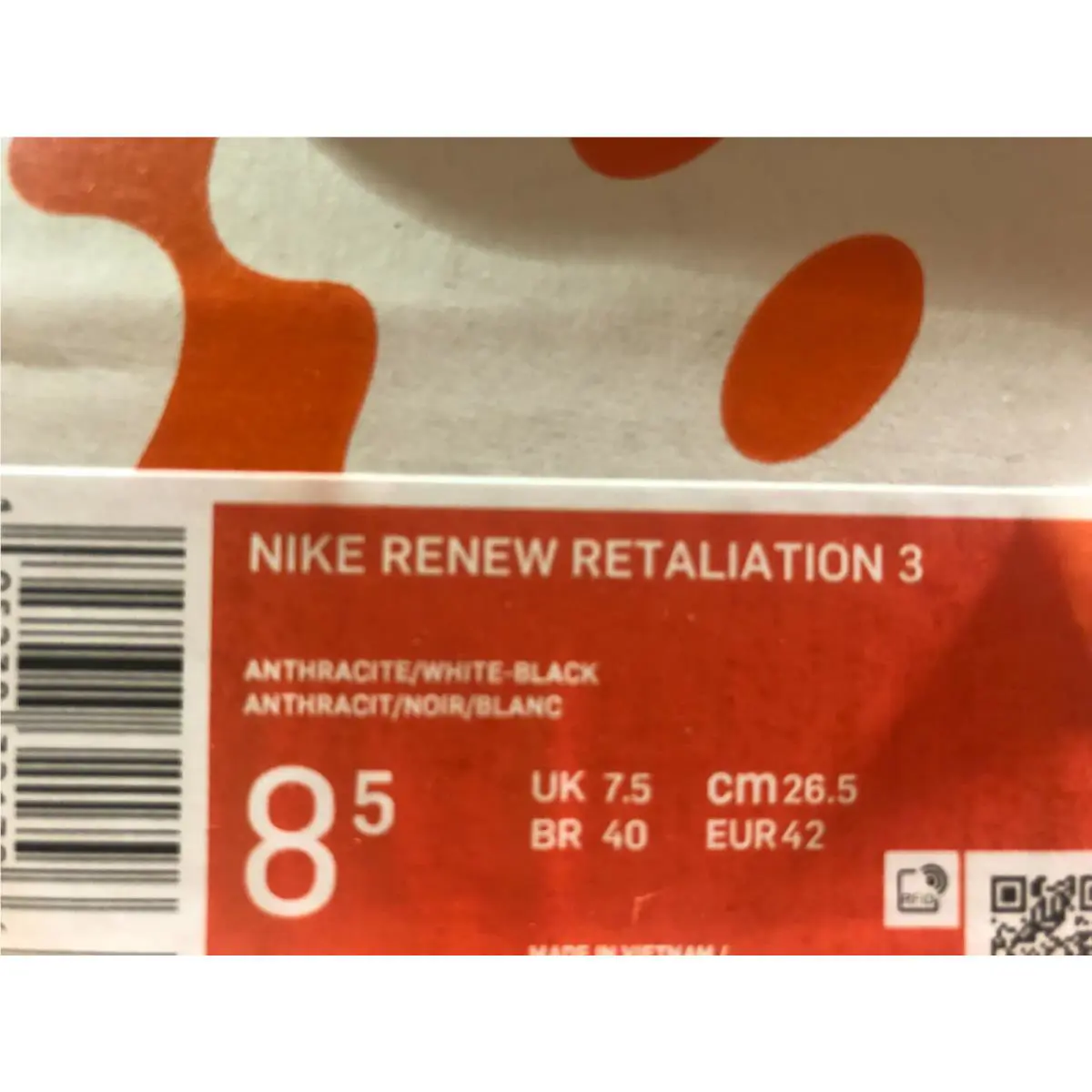 Nike shoes - Nike Renew Retaliation 3 - Renew Retaliation - DA1350 001 - Anthracite/White/Black 12