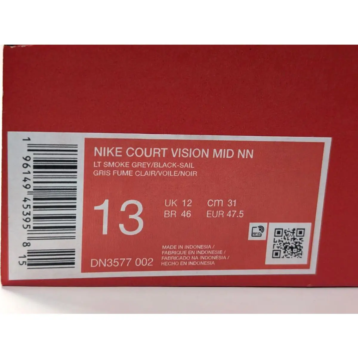 Nike shoes - Nike Court Vision Mid - Court Vision Mid - DN3577-002 - Grey/Black/Sail 7