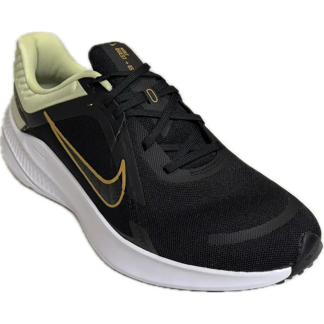Nike Quest 5 Men`s Black Olive Running Shoes DD0204-301 - BLACK/OLIVE AURA-BRONZINE