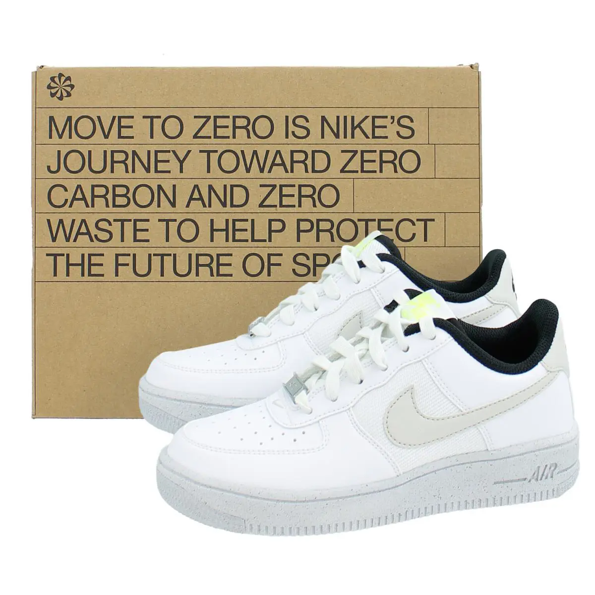 Nike Air Force 1 Sneakers DH8695 Youth Crater NN Low Top Leather Retro Shoes - White