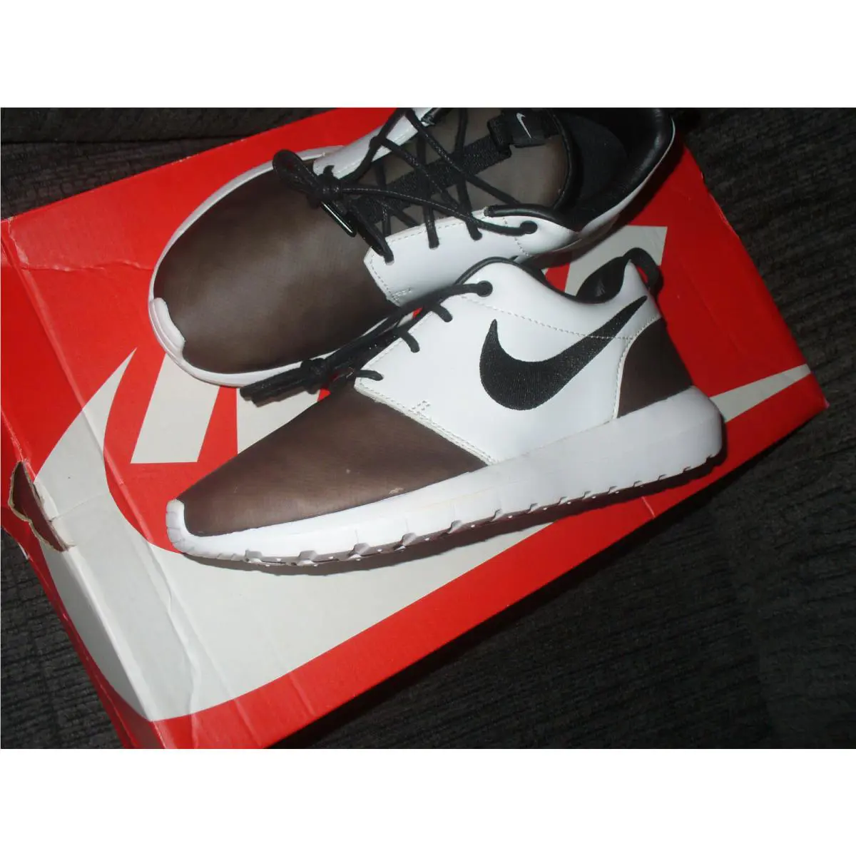 Nike shoes - Nike Roshe - Roshe - 866983-001 - Multicolor, Manufacturer: Brown/White 9