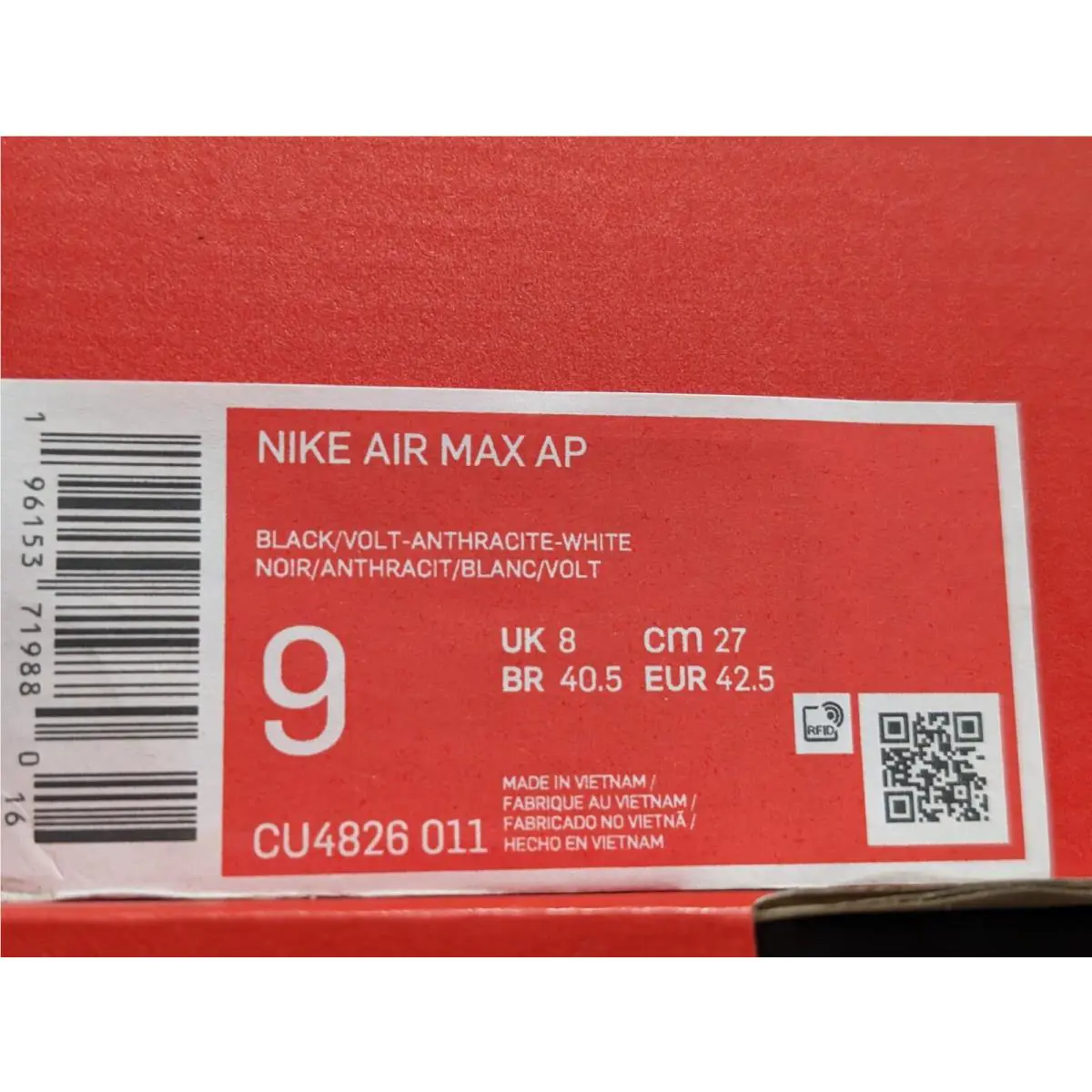 Nike shoes - Nike Air Max AP - Air Max - CU4826-011 - Black/Volt/Anthracite 16