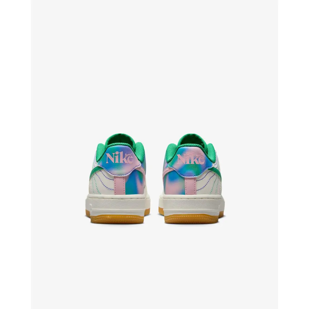 Nike shoes - Nike Air Force 1 LV8 3 - FJ7540-100 - Sail/Medium Soft Pink/Blue Joy/Stadium Green 4