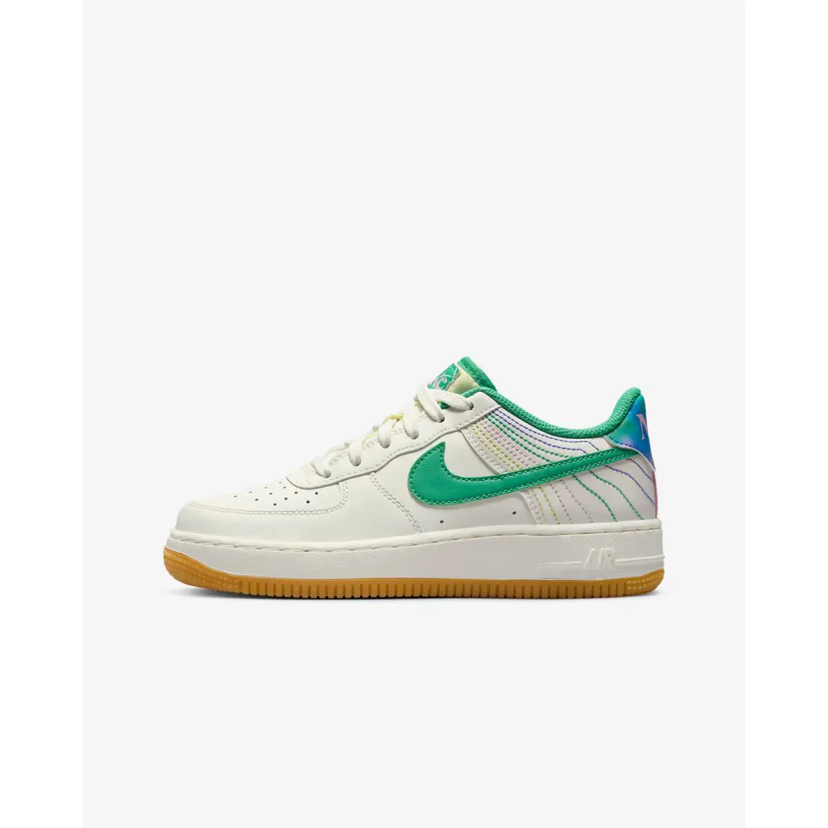 Nike shoes - Nike Air Force 1 LV8 3 - FJ7540-100 - Sail/Medium Soft Pink/Blue Joy/Stadium Green 7