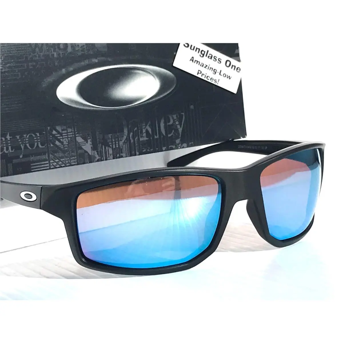 Gibston XL Matte Black Prizm Polarized Deep Water Sunglass 9470-04 by Oakley