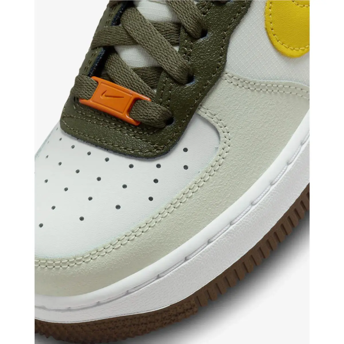 Nike shoes - Nike Air Force 1 LV8 - Summit White/Campfire Orange/Vivid Sulfur 5
