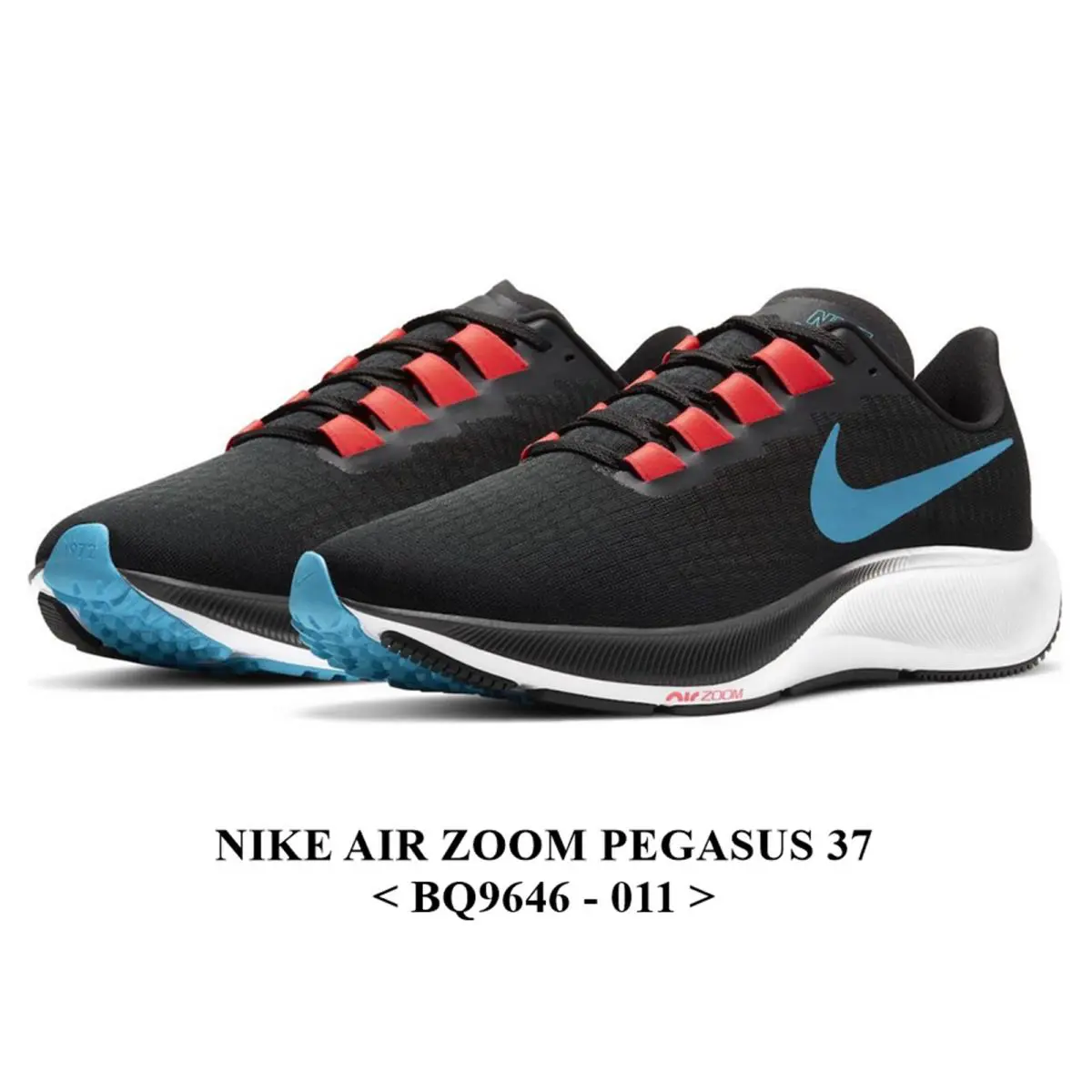 Nike Air Zoom Pegasus 37 BQ9646-011 Men`s Running Shoes - Black