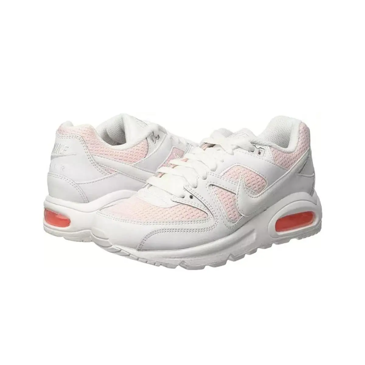 Women Nike Air Max Command Athletic Shoes White/white/bright Mango 397690-128 - White/Whiye/Bright Mango