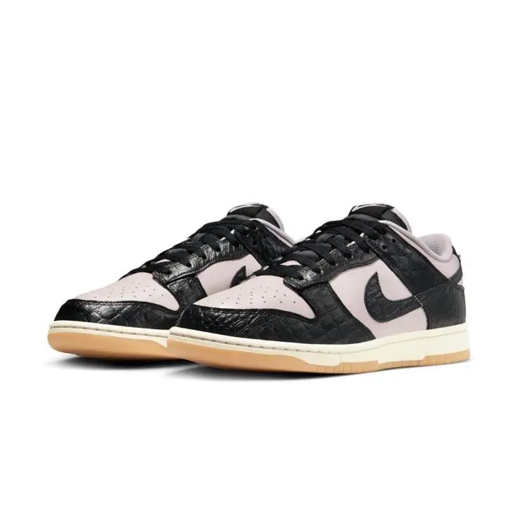 Men Nike Dunk Low Retro Lifestyle Sneaker Shoes Black Platinum Violet HF9191-001 - Black Platinum Violet