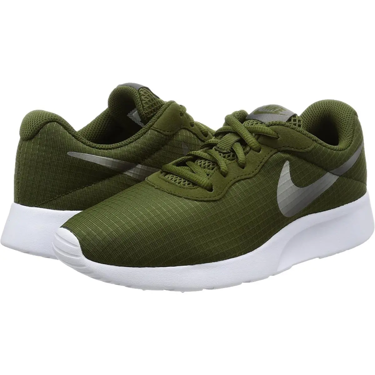 Nike Tanjun SE BR Camo Green 844908-302 Women`s Size 5.5 B - Green