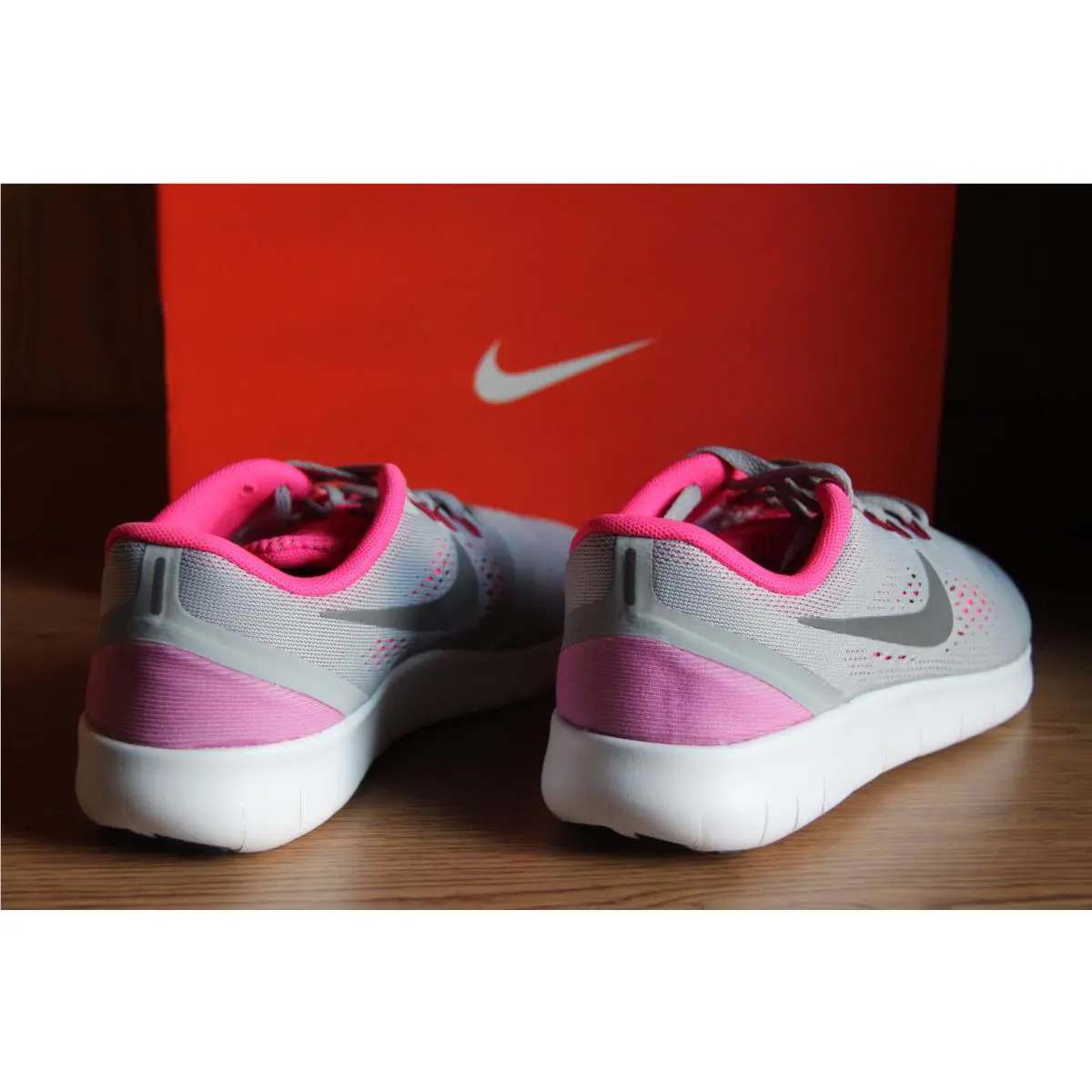 Nike shoes - Nike Free RN - Free - Gray/Pink 8