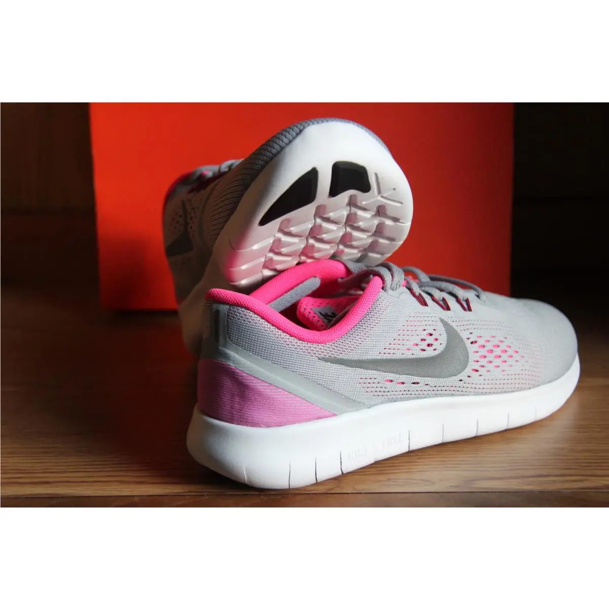 Nike shoes - Nike Free RN - Free - Gray/Pink 5