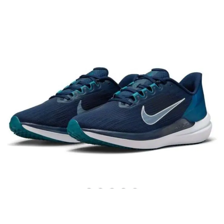 Men Nike Air Winflo 9 Running Sneakers Shoes Obsidian/barely Green DD6203-401 - Obsidian/Barely Green