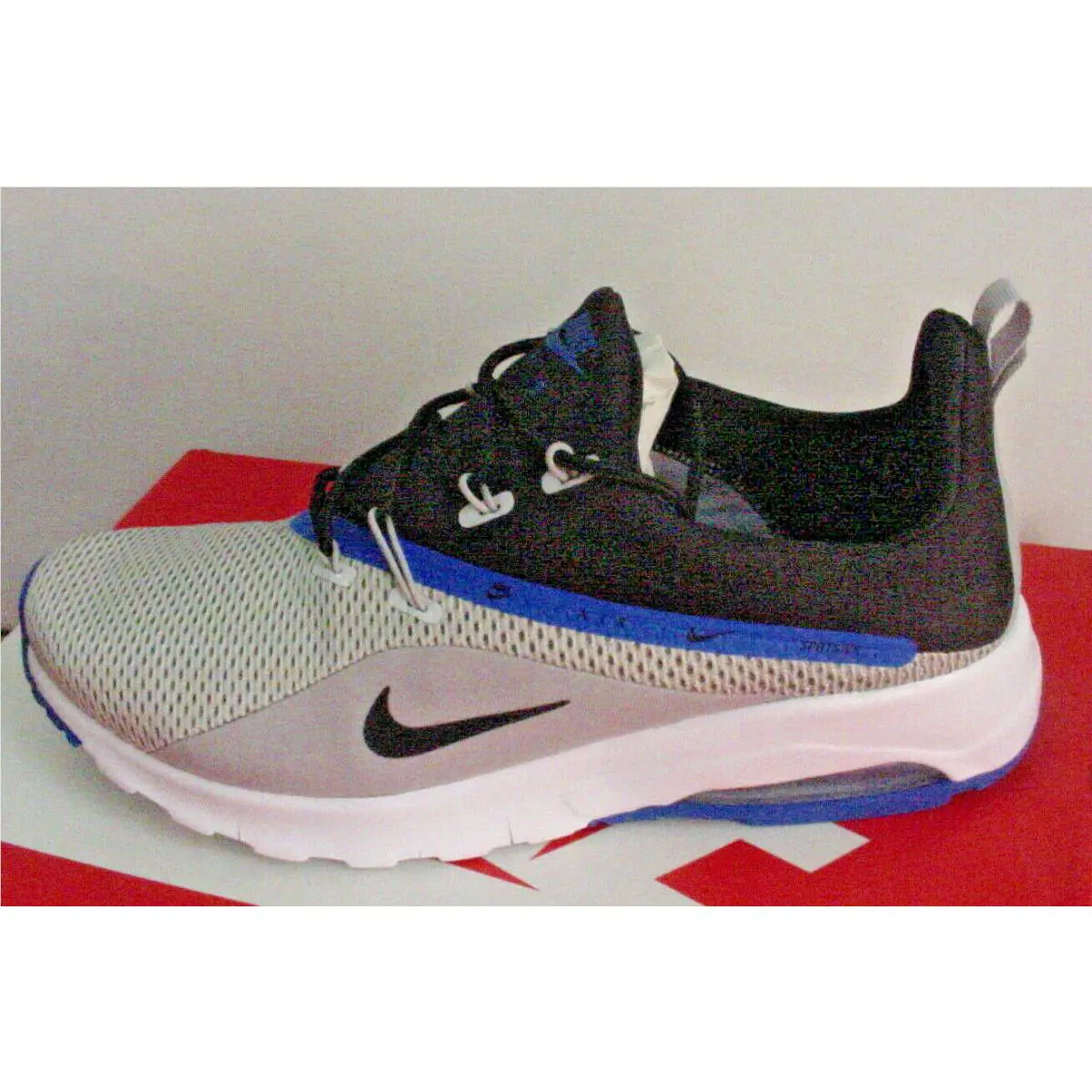 Nike shoes - Nike Air Max Motion Racer - AA2178-006 - Black Gray White Royal Blue 4