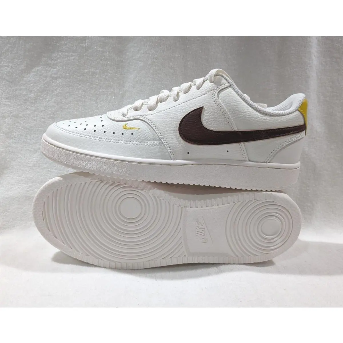 Nike shoes - Nike Court Vision Low - Court Vision Low - CD5434-117 - Sail/Brown/Yellow 8