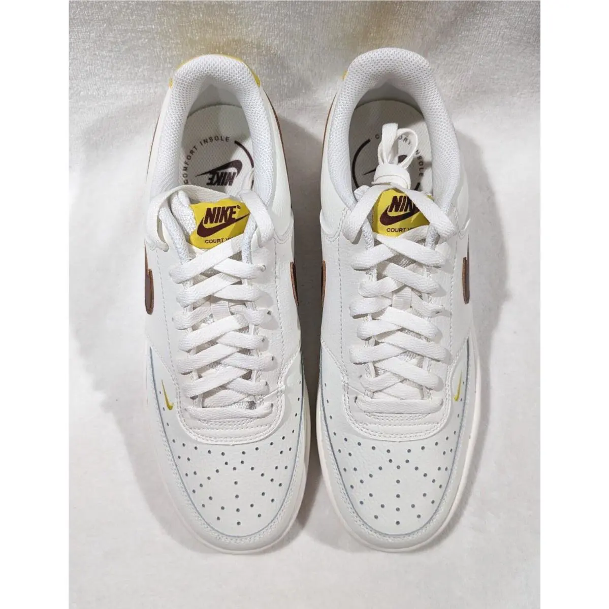 Nike shoes - Nike Court Vision Low - Court Vision Low - CD5434-117 - Sail/Brown/Yellow 9