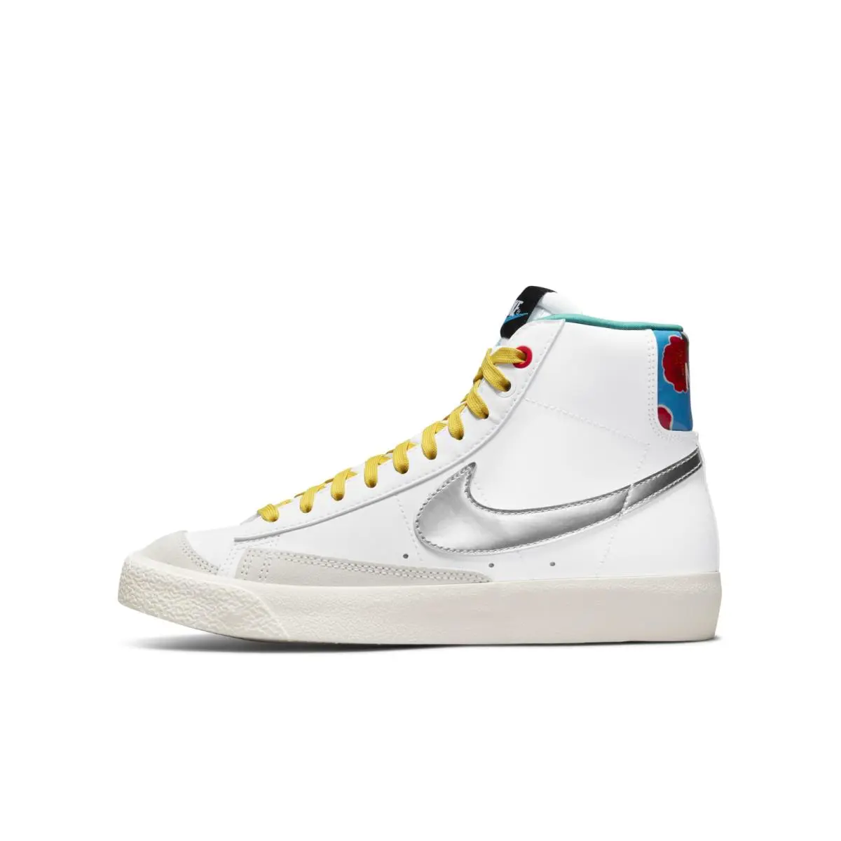 Nike shoes - White/Vivid Sulfur/Washed Teal/Metallic Silver 5