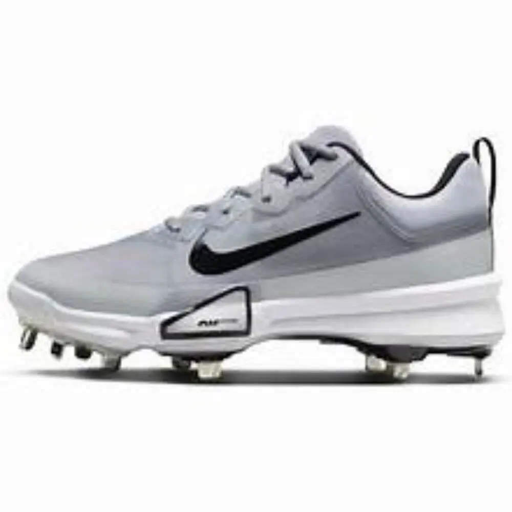 Men`s Nike Force Zoom Trout 9 Pro Metal Baseball Cleats - Pewter - 7 - Pewter - Black - Wolf Grey