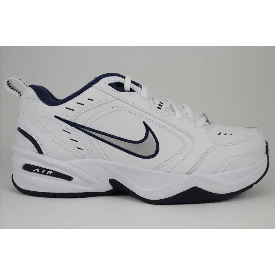 Nike shoes - Nike Air Monarch IV - Air Monarch - White, Full way: White/Metallic Silver-Midnight Navy 0