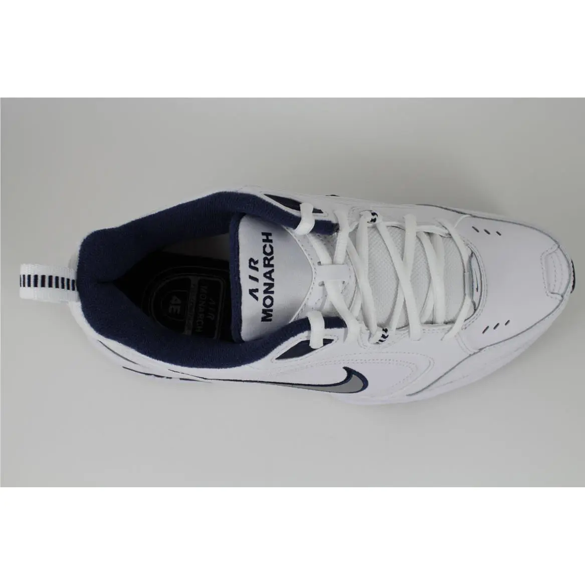 Nike shoes - Nike Air Monarch IV - Air Monarch - White, Full way: White/Metallic Silver-Midnight Navy 4