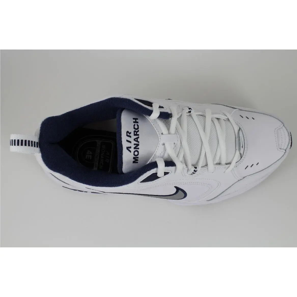 Nike shoes - Nike Air Monarch IV - Air Monarch - White, Full way: White/Metallic Silver-Midnight Navy 13