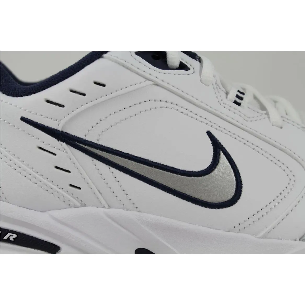 Nike shoes - Nike Air Monarch IV - Air Monarch - White, Full way: White/Metallic Silver-Midnight Navy 15