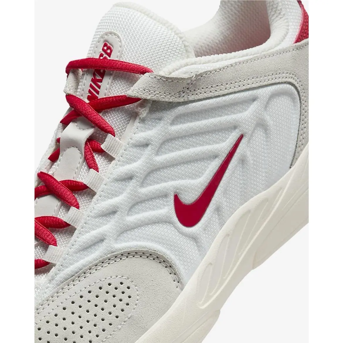 Nike shoes - NIKE SB VERTEBRAE - VERTEBRAE - FD4691-100 - SUMMIT WHITE/University Red 4