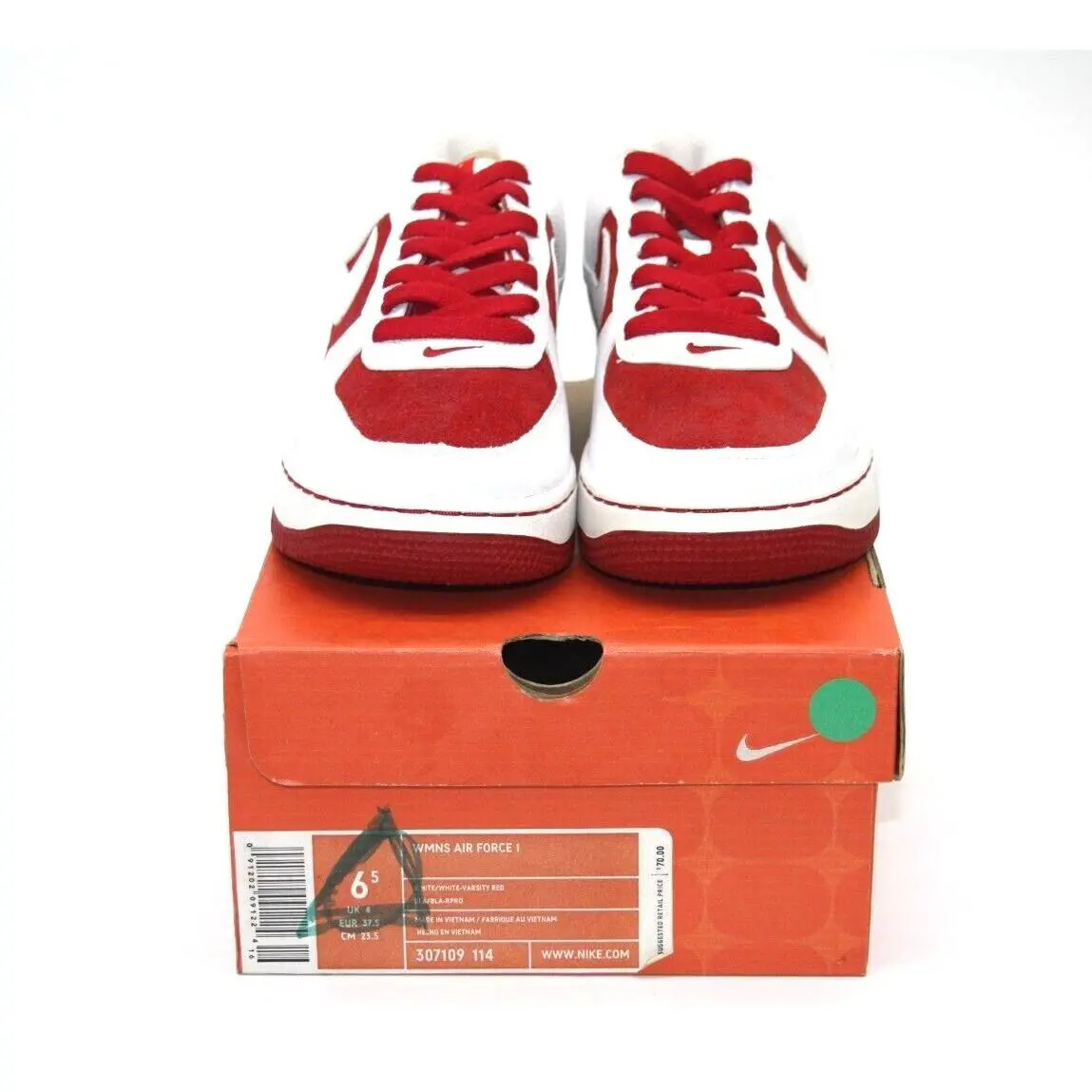 Nike shoes - Nike Air Force 1 - Air Force - 307109-114 - WHITE/WHITE-VARSITY RED 7