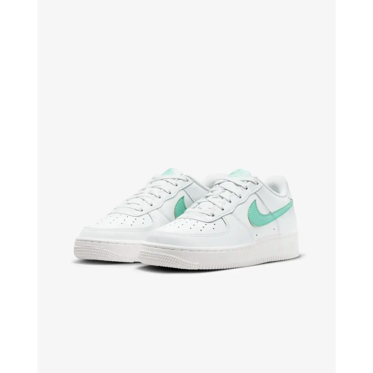 Nike shoes - Nike Air Force 1 - Air Force - Summit White/Emerald Rise 3