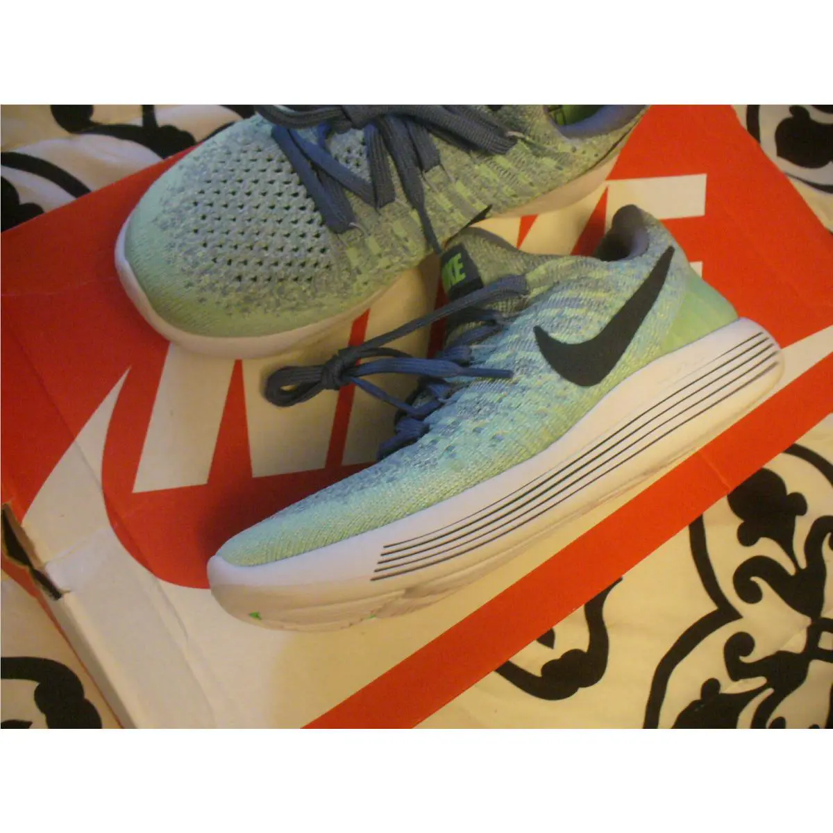 Nike shoes - Nike LunarEpic Low Flyknit 2 - 863780-403 - Blue/Green Mix 1